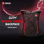 Win 1 of 5 Mystic Knight Backpacks from MSI