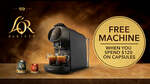 Spend $120 on Coffee Capsules & Get a Bonus L'OR Barista Sublime Coffee Machine Delivered @ L'OR Espresso