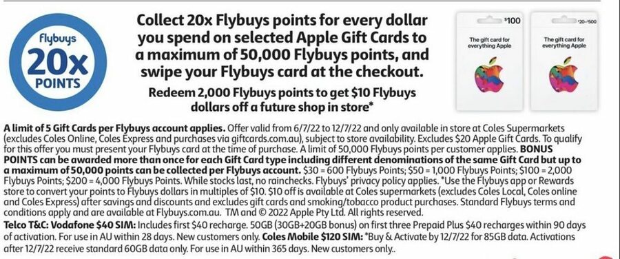 This is why some Coles customers are receiving surprise gift cards and  bonus FlyBuys points