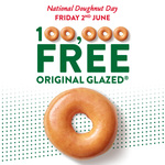 [NSW, VIC, QLD, WA, SA] 100,000 Free Original Glazed Doughnuts (in-Store Only, 1 Per Customer) @ Krispy Kreme