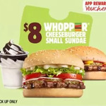 Whopper + Cheeseburger + Small Sundae $8 Pickup @ Hungry Jack's (App Required)