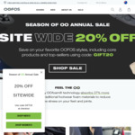 20% off Sitewide + $9.95 Shipping ($0 with $125 Order) @ OOFOS