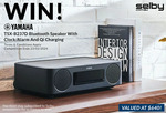 Win a Yamaha TSX-B237D Bluetooth Speaker with Clock/Alarm and Qi Charging Worth $649 from Selby Acoustics