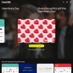 10% off Shop, Love, Good Food & Cinema Physical Gift Cards + $2.95 Delivery @ Card.Gift