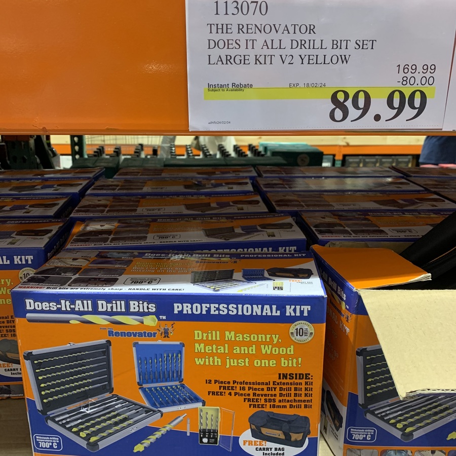 Does it all professional drill bit set 89 99 costco moorabbin