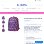Alimasy Roses Laptop Backpack $34.99 + $9.95 Delivery ($0 QLD C&C/ $200 Order) @ Alimasy