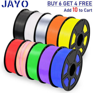 JAYO 3D Printer Filament - Buy 6, Get 4 Free: 10x 1kg Black PLA from $129.44 Delivered @ JAYO-3d eBay