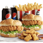 Double Zinger Feast - 2x Zinger Burgers, 2x Small Chips, 2x 375ml Cans, 10x Nuggets & 2x Sauces $12 @ KFC (App Required)