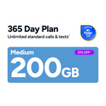 Kogan Prepaid Mobile (365 Days Flex): Recharge Voucher, eSIM or SIM Card - Medium 200GB $149 @ Kogan