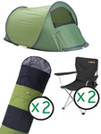 Oztrail 2 Person Camping Combo $99 + $10 P&H 2x Sleeping Bags, 2x Chairs & Tent @Hs + More
