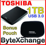 TOSHIBA 1TB 2.5" External Portable HDD Hard Disk Drive USB3 $81.45 with a Pouch Carry Case