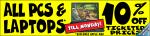 10% off ticketed prices on all PCs & Laptops @ JB Hi Fi