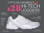 Womens hi-tech joggers, $28, 4 days only
