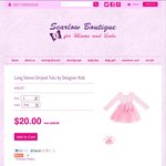 50% OFF: Girls Long Sleeve Striped Tutu by Designer Kidz from $20.00 Was $39.95