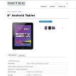 DGTEC 8" Android Tablet $129 at Woolies