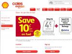 Save 10c Per Litre on Fuel through 4c Coupon and $40+ Telstra Prepaid Recharge - Coles Express