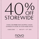 Novo Shoes - 40% off Family & Friends Promotion