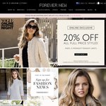 Forever New - 20% off Full Priced Womens Clothing & Accessories Online 12 Hours Only