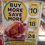 Woolworths (VIC) 3x Country Style BBQ Chicken $24.00 Save $6.00