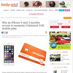 Win an iPhone 6 & 3 Months Amaysim Unlimited 5GB Mobile Plan from Body+Soul