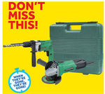 Hitachi Impact Drill and Angle Grinder Kit $99 @ Masters Home Improvement