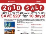 2010 Sale - Book any hotel worldwide from HotelClub and pay $20 less