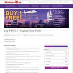 Buy 1 Get 1 Free Flights from Perth with Malindo Air