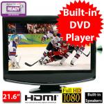 HD LCD TV - 54cm (21.6") with DVD Player, Built-in HD Tuner, HDMI - Digital TV Ready - $299.95 from OO.com.au