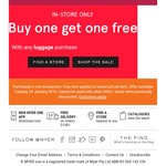Myer Luggage Buy One, Get One Free (in-Store Only)
