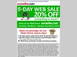 Koorong 5-Day Web Sale 20% off Everything in Stock 18-22 March