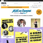 ASOS Student Promotion 20% off Full Priced Items 