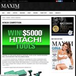 Win 1 of 4 Hitachi Packs Worth $1258 Each from Maxim [Facebook & Instagram]