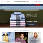 3 Shirts for $99 - Charles Tyrwhitt + FREE Shipping
