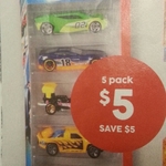 Hot Wheels 5 Car Pack $5 @ Target Starts Thursday 13th Oct