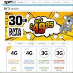 Spintel Mobile Plan: $9.95 Per Month, Unlimited SMS, 200 Minutes, 1.5GB for First 6 Months Then 500MB
