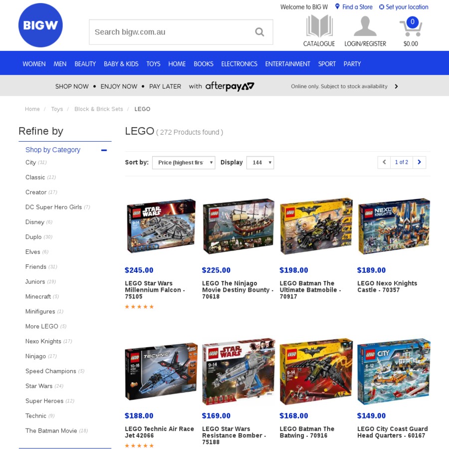 LEGO Clearance Sale up to 50% off Big W Retailer Price @ Big W Instore ...