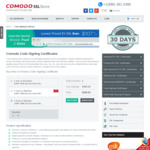 Comodo Code Signing Certificate for $101.75/ Year @ Comodo SSL Store