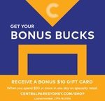[NSW] $10 Gift Card with $30 Purchase at Central Park Mall