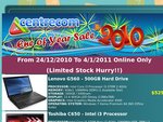 Centre Com 10 Day End of Year SALE, 24/12/2011 - 04/01/2011 @ Centre Com Online ONLY