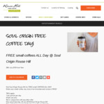 [NSW] Free Small Hot Beverage @ Soul Origin (Rouse Hill Town Centre)