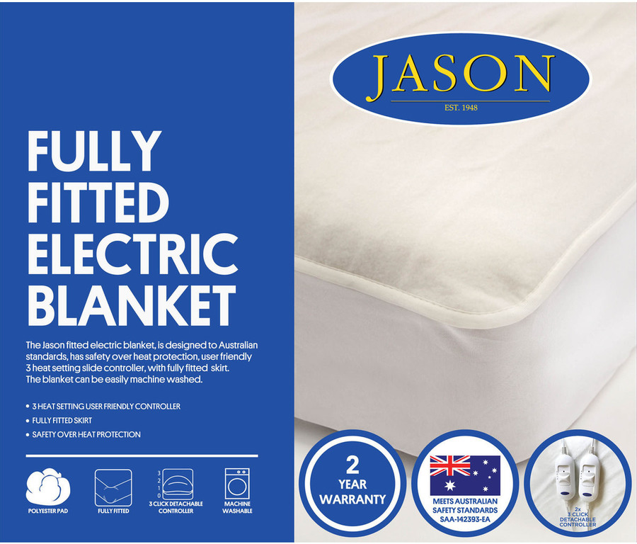 Jason Fully Fitted Washable Electric Blanket - Single $12.50 (Was $25