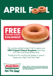 1 Free Krispy Kreme Original Glazed Donut Voucher