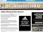 Adidas (Bourke St. Melb) 40% off to Collingwood Members - Wed 20th April 6:30pm-9pm