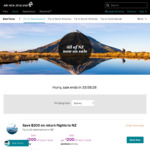 Click Frenzy Sale 2019 - $200 Off Return Fares To New Zealand @ Air New Zealand