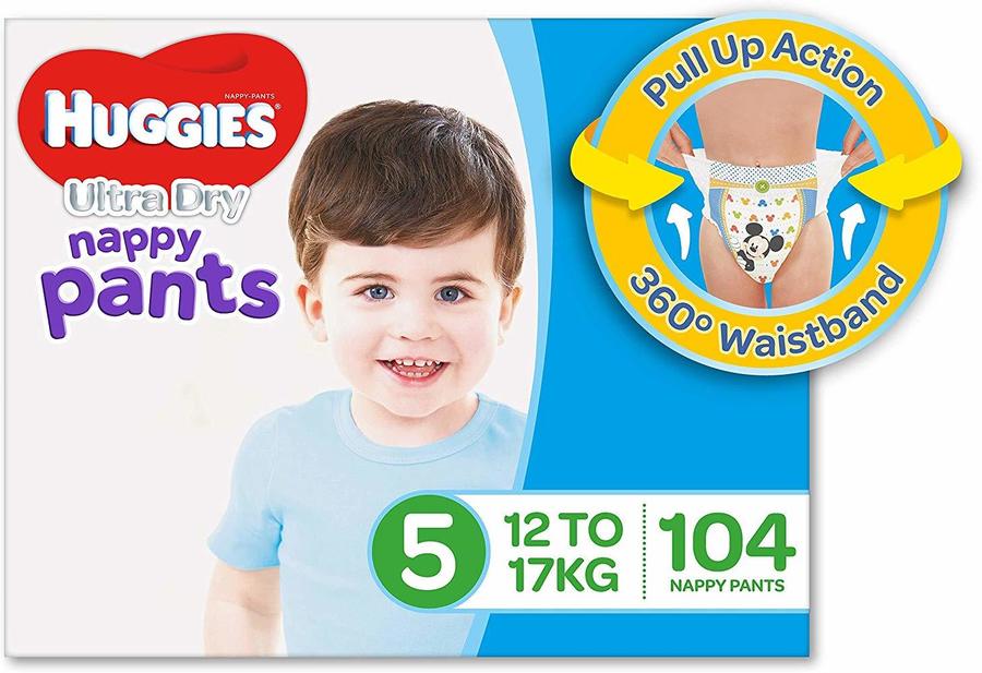 [Amazon Prime] Huggies Ultra Dry Nappy Pants (Sizes 4/5/6, 116/104/96