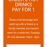 Purchase 2 Hot Beverages for The Price of 1 on The Hey You App