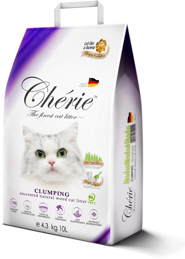 Cherie Clumping Wood Cat Litter 10L 13.49 (Was 27) + Delivery Net