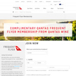Qantas Frequent Flyer Membership Free via Qantas Wine (Normally $99.50)