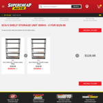 SCA 5 Shelf Storage Unit 350kg - 2 for $129.99 (Was $299.98 for Two) @ Supercheap Auto