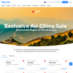 Air China: Melbourne to Beijing from $470* + Fares to Tokyo, Seoul, London & More via Trip